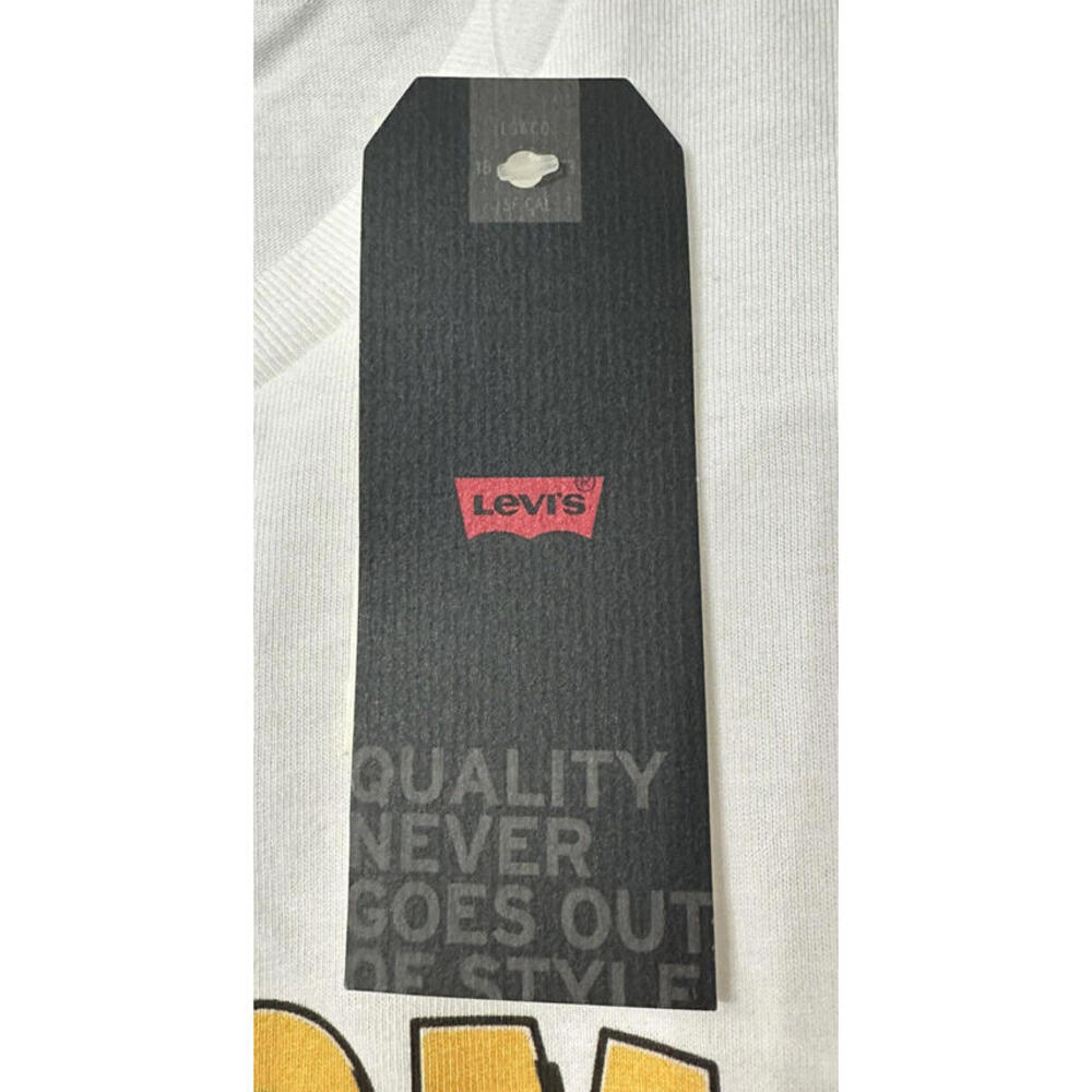 NWT Levis Mens Short Sleeve Casual White T Shirt Freedom Size XXL - Picture 7 of 11